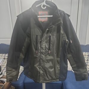 Free Country Men's Black and Olive Performance Jacket